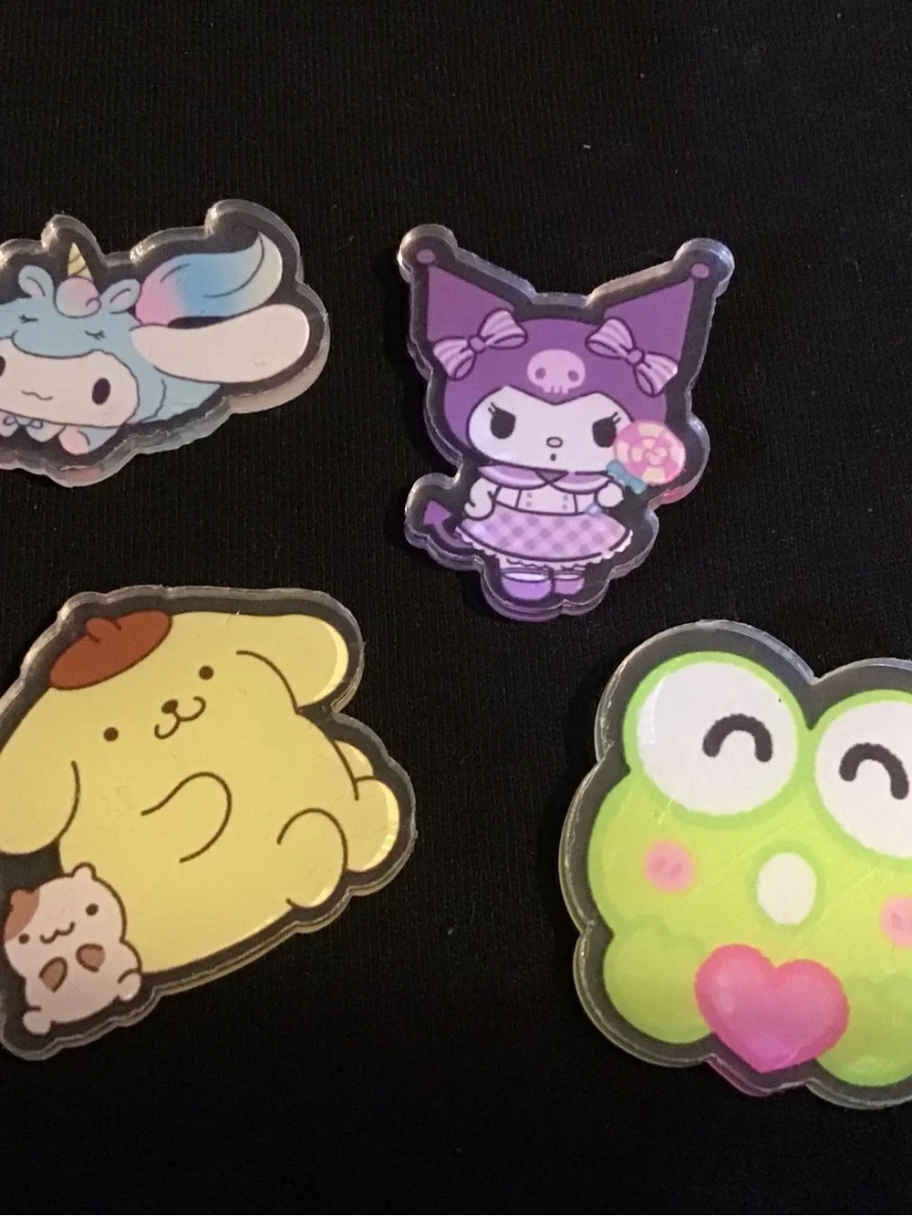 Set of four Sanrio characters magnet set. Super cute.